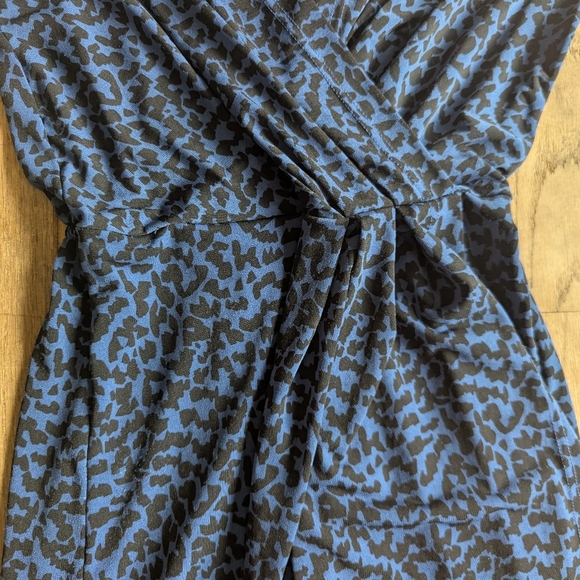 Women's Banana Republic Blue And Black Tshirt Wrap Dress Size XXS - Picture 6 of 7